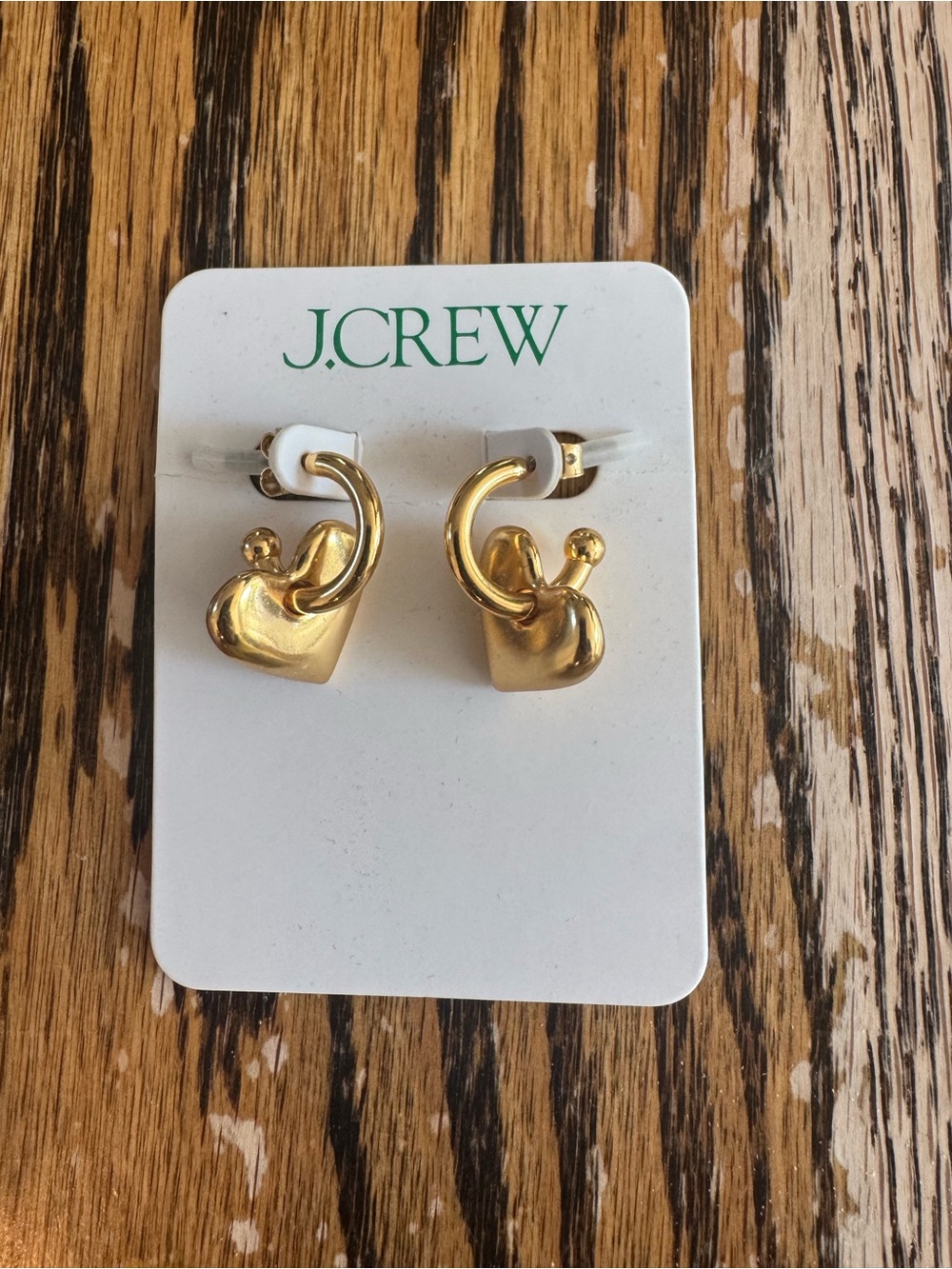 J Crew heart earrings (set of 2) -New